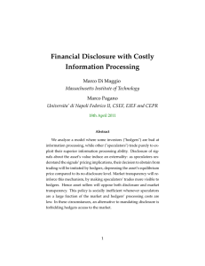 Financial Disclosure with Costly Information Processing