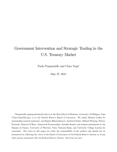 Government Intervention and Strategic Trading in the U.S. Treasury Market