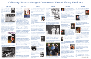 Celebrating Character Courage &amp; Commitment - Women’s History Month 2014