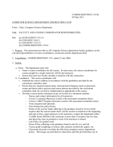 COMPSCIDEPTINST 1531B 09 May 2011 COMPUTER SCIENCE DEPARTMENT INSTRUCTION 1531B