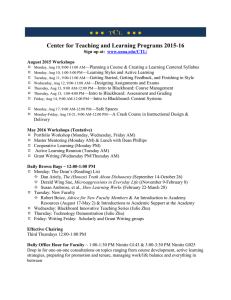 C Center for Teaching and Learning Programs 2015-16