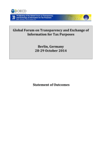 Global Forum on Transparency and Exchange of Information for Tax Purposes