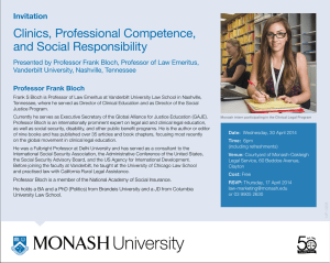 Clinics, Professional Competence, and Social Responsibility Invitation