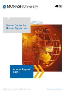 Castan Centre for Human Rights Law Annual Report 2013