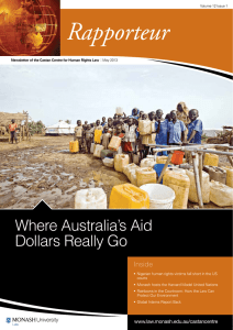 Rapporteur Where Australia’s Aid Dollars Really Go Inside