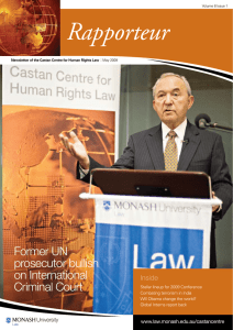 Rapporteur Former UN prosecutor bullish on International