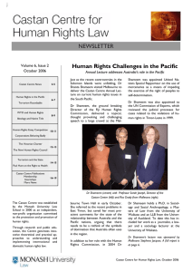 Human Rights Challenges in the Pacific NEWSLETTER