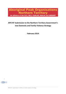 APO NT Submission to the Northern Territory Government’s  February 2014