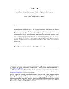 CHAPTER 3 Bank Debt Restructuring and Control Rights in Bankruptcy  Bart Leyman