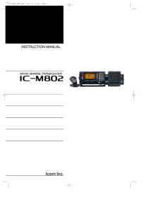 iM802 INSTRUCTION MANUAL MF/HF MARINE TRANSCEIVER 2001 NEW