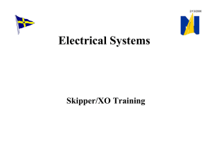 Electrical Systems Skipper/XO Training 2/13/2006