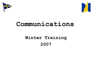 Communications Winter Training 2007