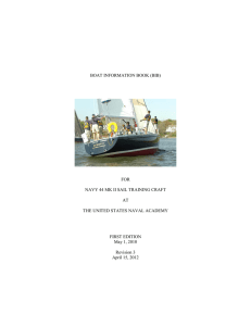 BOAT INFORMATION BOOK (BIB) FOR NAVY 44 MK II SAIL TRAINING CRAFT