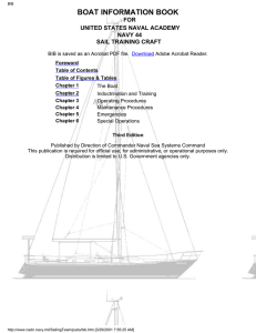 BOAT INFORMATION BOOK  FOR UNITED STATES NAVAL ACADEMY