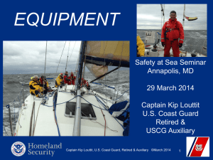 EQUIPMENT Safety at Sea Seminar  29 March 2014