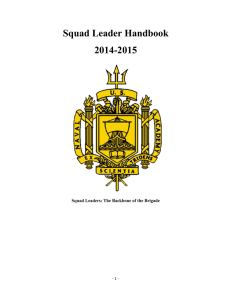 Squad Leader Handbook 2014-2015  Squad Leaders: The Backbone of the Brigade