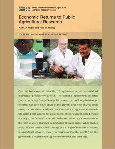Economic Returns to Public Agricultural Research •