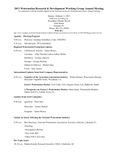 2013 Watermelon Research &amp; Development Working Group Annual Meeting