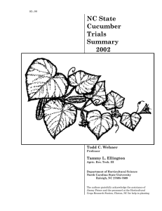 NC State Cucumber Trials Summary