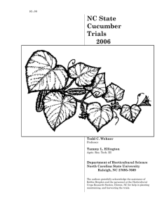 NC State Cucumber Trials 2006