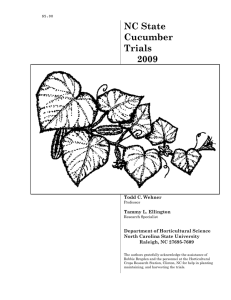 NC State Cucumber Trials 2009