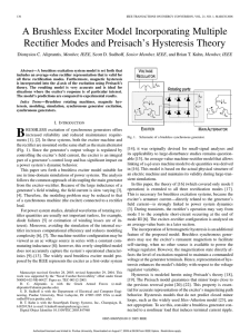 A Brushless Exciter Model Incorporating Multiple , Member, IEEE