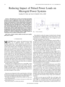 Reducing Impact of Pulsed Power Loads on Microgrid Power Systems