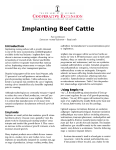 Implanting Beef Cattle Introduction