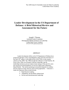 Leader Development in the US Department of Assessment for the Future
