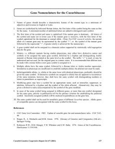 Gene Nomenclature for the Cucurbitaceae