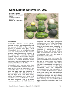 Gene List for Watermelon, 2007