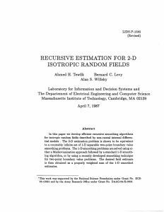 RECURSIVE  ESTIMATION  FOR  2-D