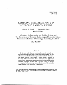 SAMPLING  THEOREMS  FOR  2-D