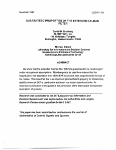 GUARANTEED  PROPERTIES OF THE  EXTENDED  KALMAN FILTER