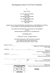 Development  of the In Vivo  Flow  Cytometer