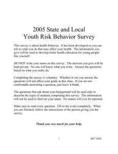 2005 State and Local Youth Risk Behavior Survey