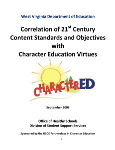 Correlation of 21 Century Content Standards and Objectives with