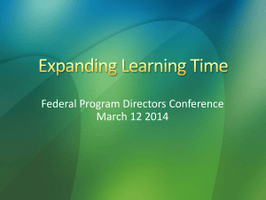 Federal Program Directors Conference March 12 2014