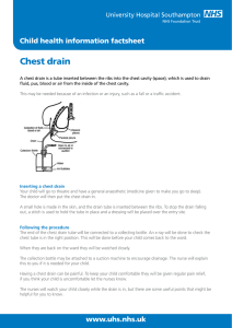 Chest drain Child health information factsheet