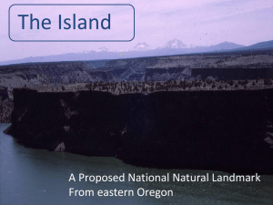 The Island A Proposed National Natural Landmark From eastern Oregon