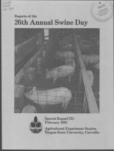 26th Annual Swine Day