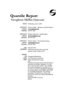 Quantile Report Houghton Mffhn Harcourt - DATE: