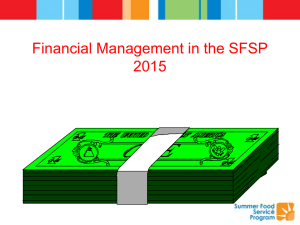 Financial Management in the SFSP 2015 1