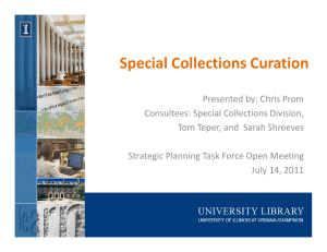 Special Collections Curation