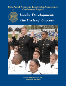 Leader Development: The Cycle of  Success U.S. Naval Academy Leadership Conference