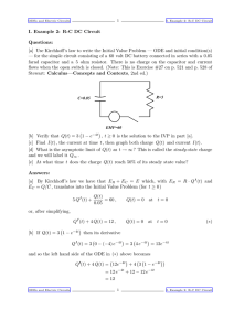 I. Example 2: R-C DC Circuit Questions: