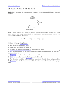 III. Practice Problem 2: R-L AC Circuit