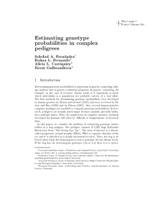Estimating genotype probabilities in complex pedigrees 1 Introduction