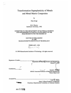 Transformation-Superplasticity of Metals and Metal  Matrix Composites