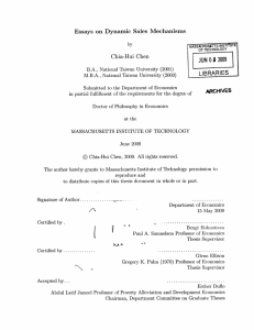 Essays  on  Dynamic  Sales  Mechanisms LIBRARIES